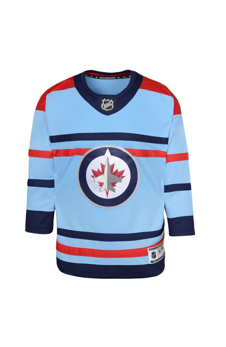 Outerstuff Youth  Light Blue Winnipeg Jets Anniversary Premier Jersey, Alternate, color, Light Blue