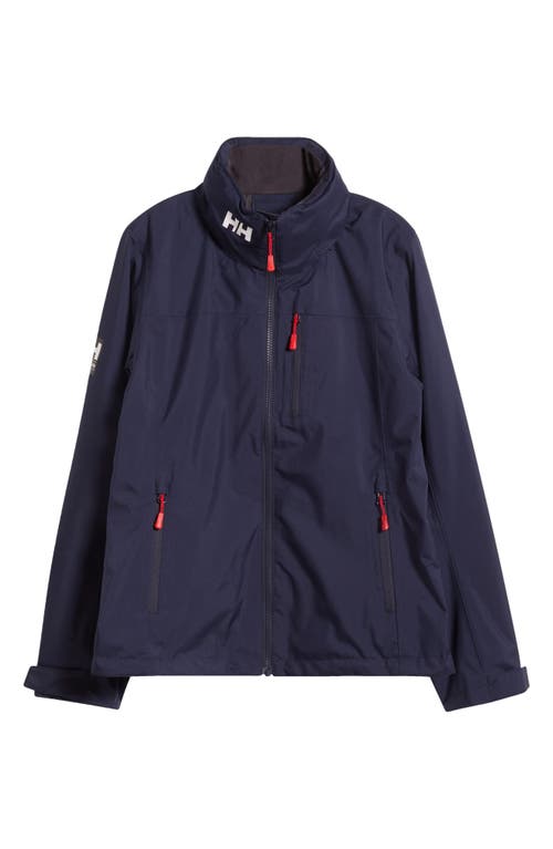 Helly Hansen Crew 2.0 Waterproof Midlayer Hooded Sailing Jacket In Navy