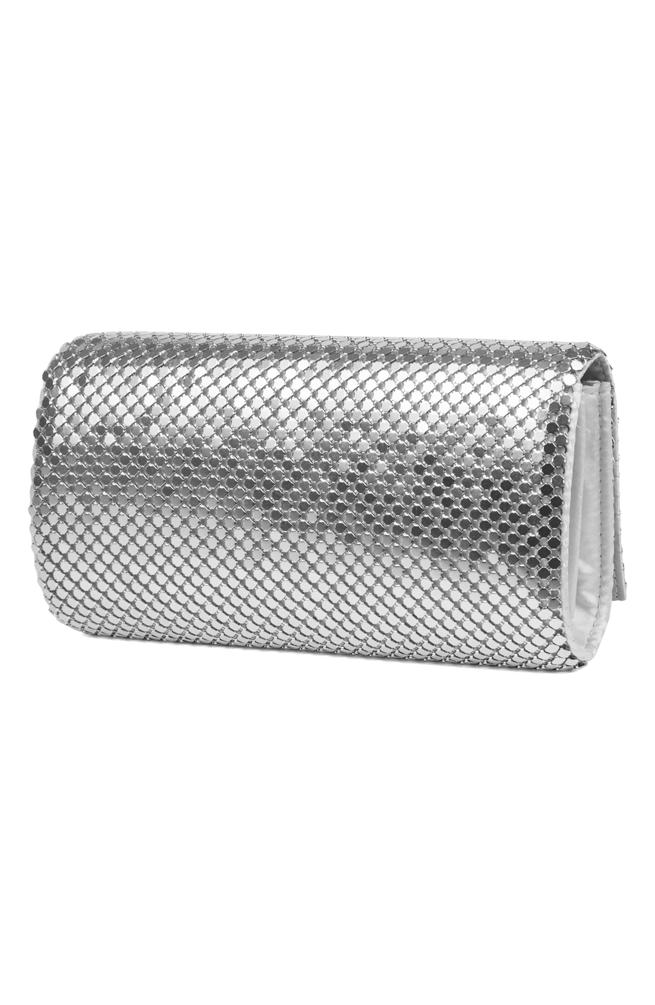 Mesh Clutch, Alternate, color, 42-SILVER