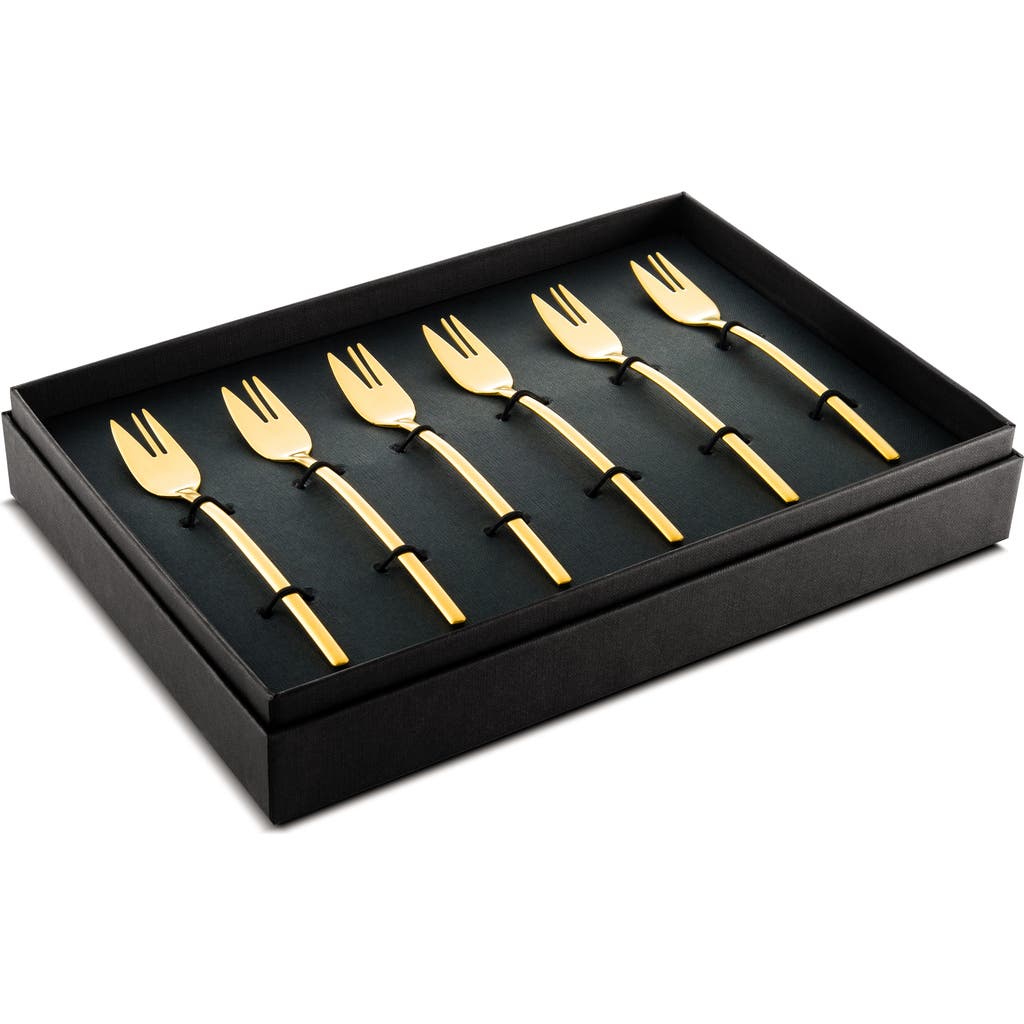 Mepra Due Cake Forks Gift Box Set In Gold