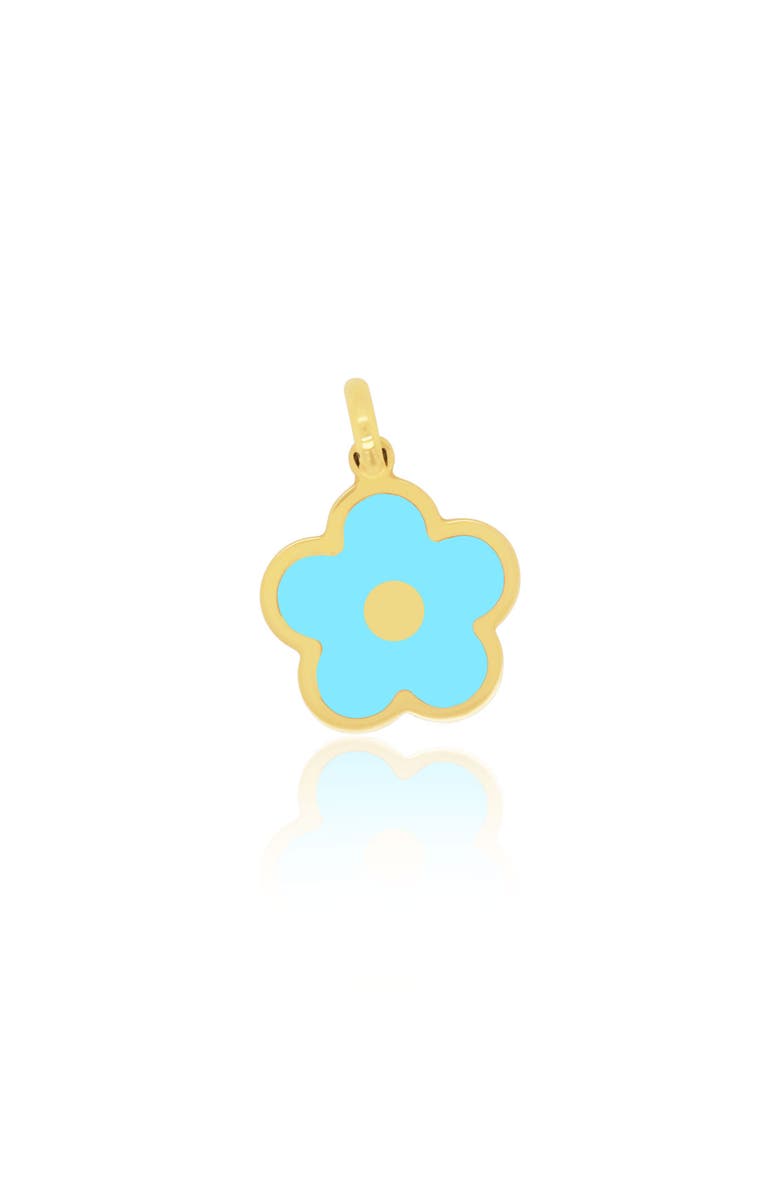 The Lovery Fine Jewelry Turquoise Cherry Blossom Charm, Main, color, Turquoise