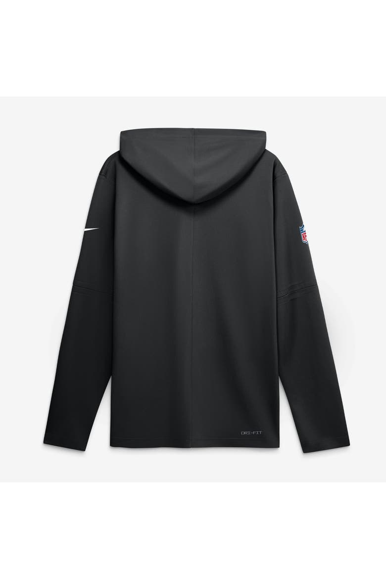 Men's Nike Black Pittsburgh Steelers Big & Tall Sideline Game On Lightweight Hooded Long Sleeve Dri-FIT Top, Alternate, color, Black