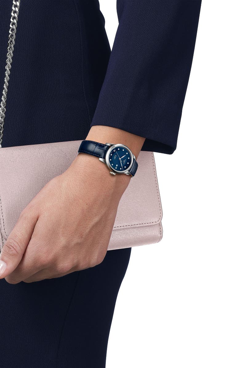 Tissot Le Locle Automatic Leather Strap Watch, 29mm, Alternate, color,