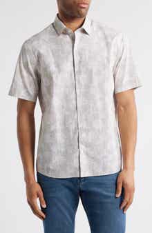 Robert Barakett Floral Short Sleeve Button-Up Shirt