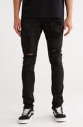 PURPLE BRAND Low Rise Coated Skinny Jeans