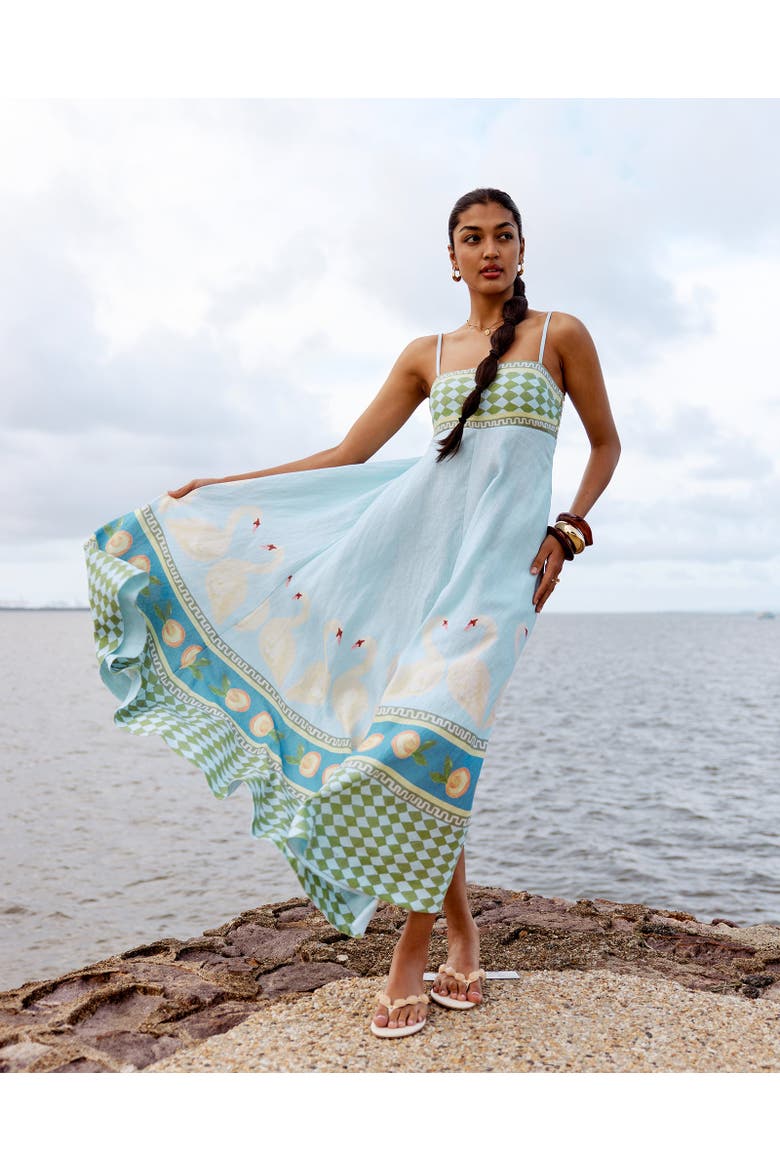 Swan Lake Maxi Dress, Alternate, color, Light Blue
