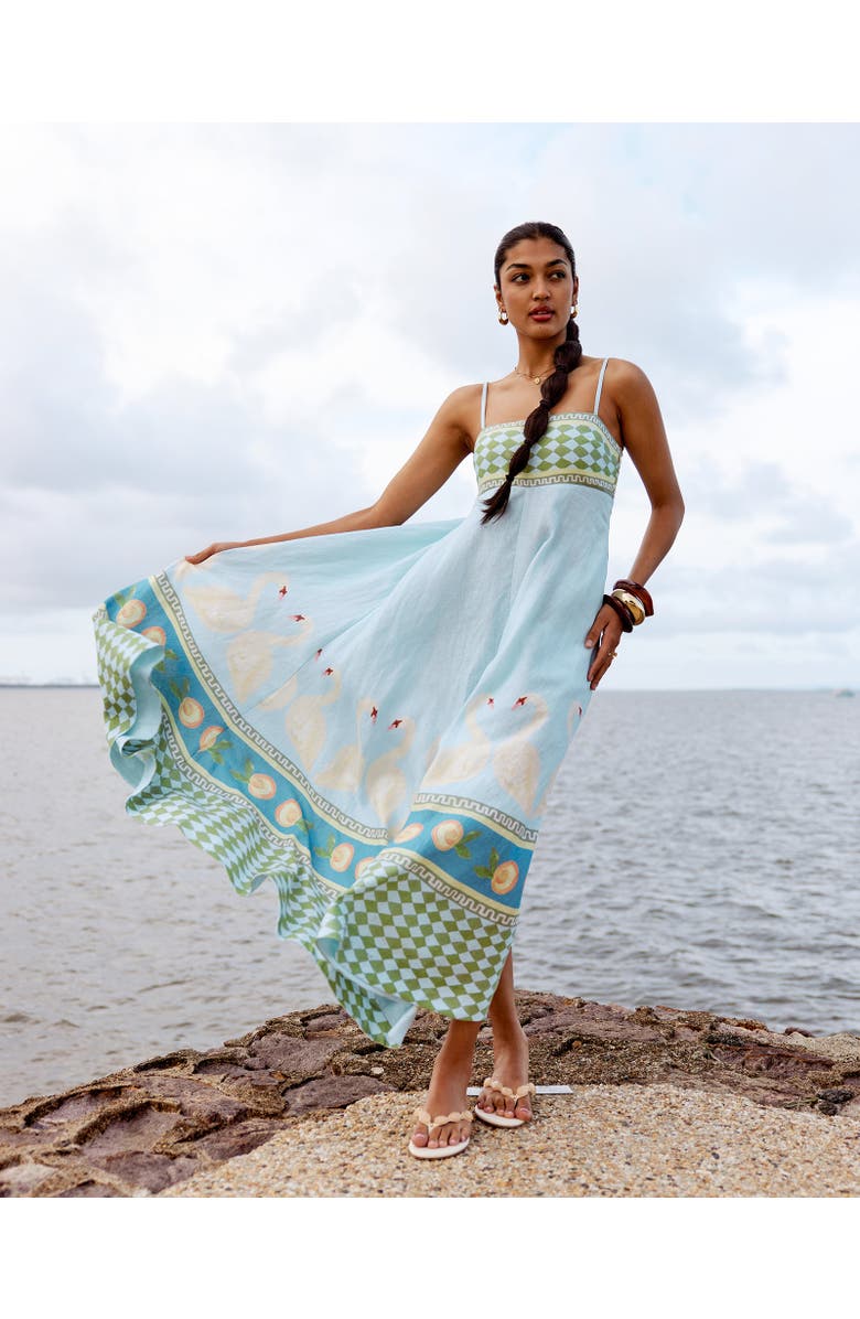 SMWR. By The Somewhere Co Swan Lake Maxi Dress, Alternate, color, Light Blue