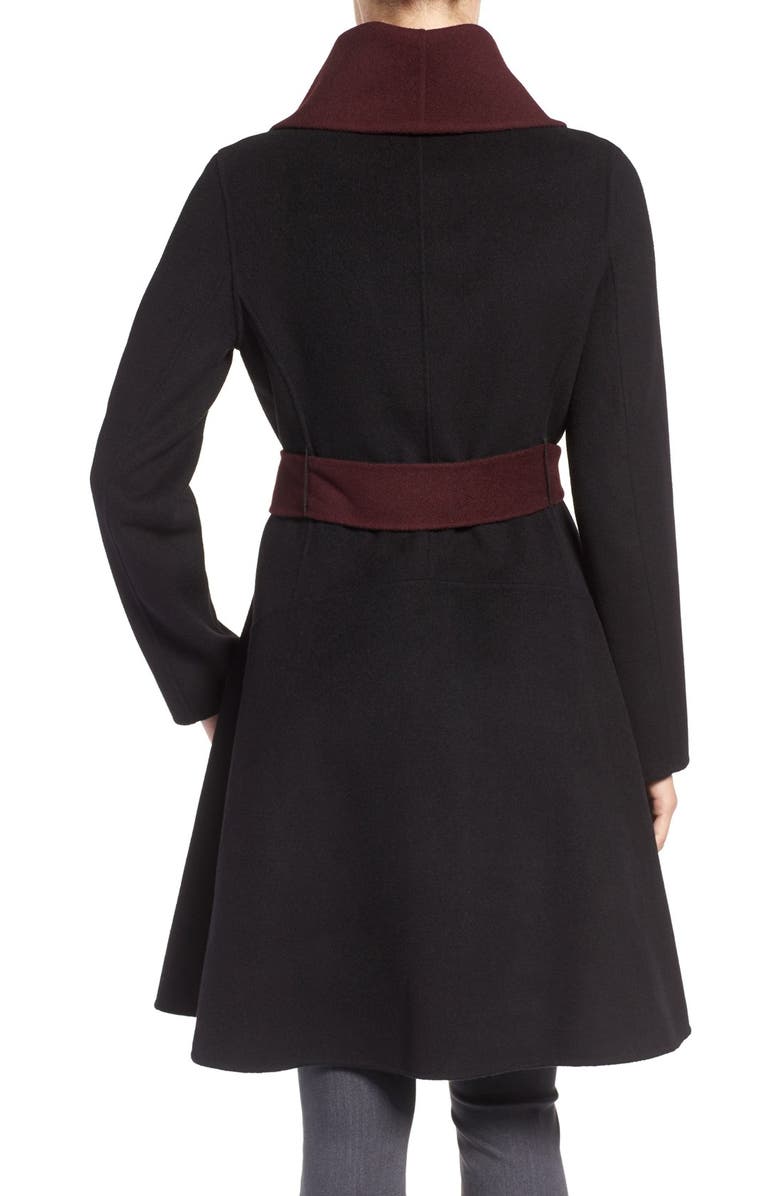 Diane von Furstenberg Reversible Double Face Wrap Coat, Alternate, color,