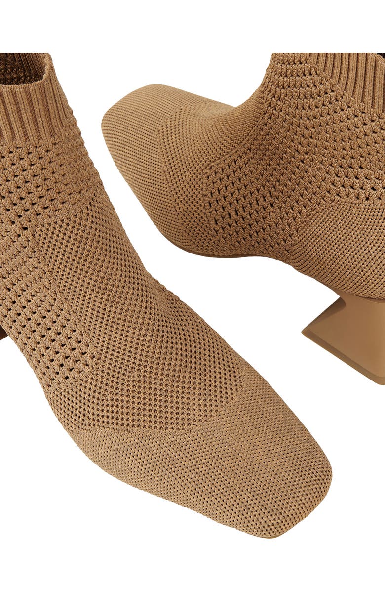 VIVAIA Square-Toe Perforated Heeled Boots, Alternate, color, Nutmeg