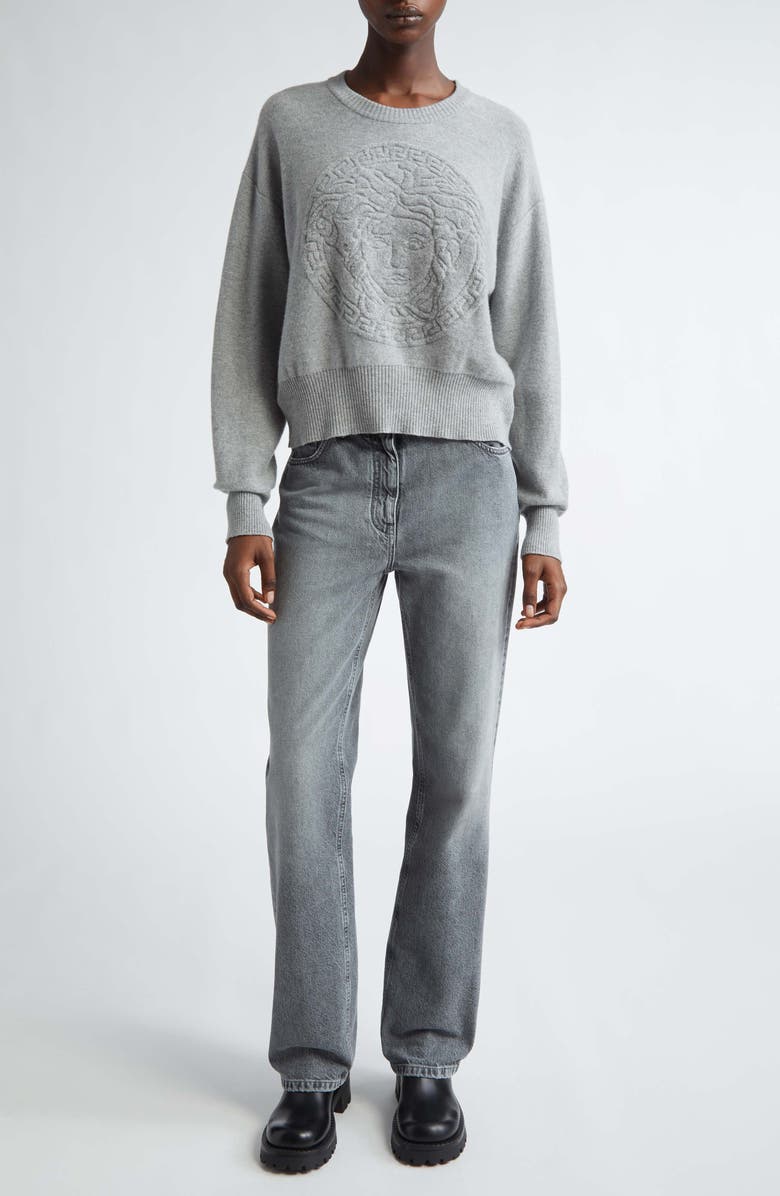 Versace Medusa Wool & Cashmere Sweater, Alternate, color,