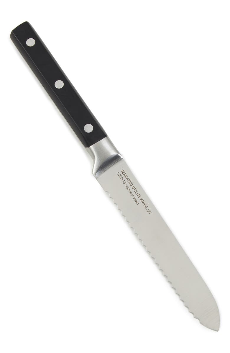 BergHOFF Dina Gene 5" Serrated Knife, Alternate, color, Black