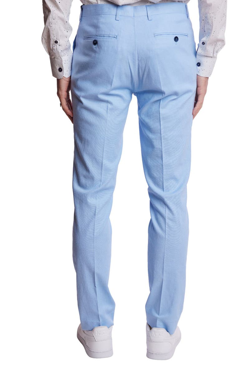 PAISLEY & GRAY Downing Slim Flat Front Linen Blend Dress Pants, Alternate, color, 