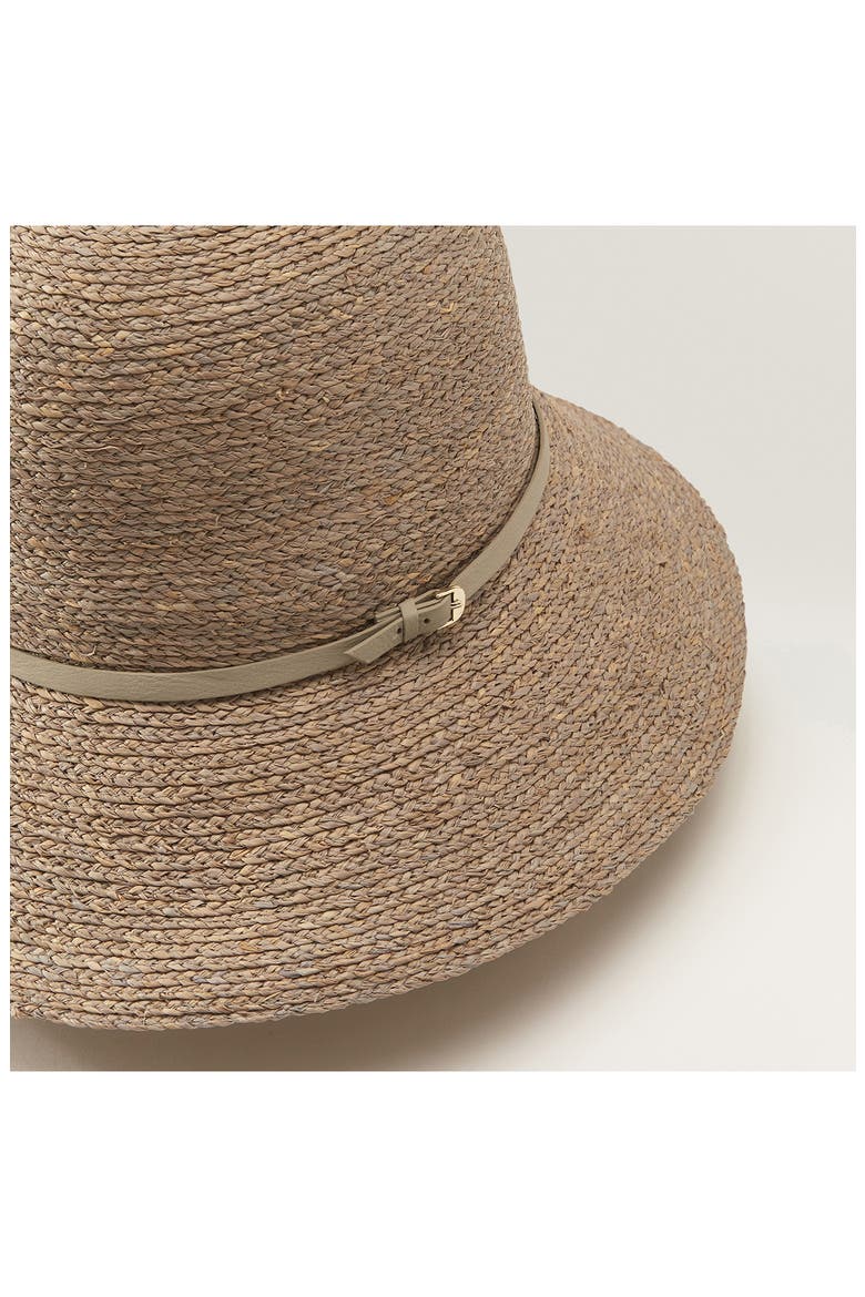 Packable Raffia Cloche Hat, Alternate, color, ECLIPSE MELANGE/ PUMICE