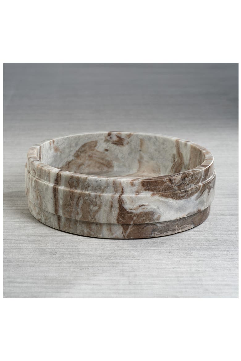 Altamura Decorative Marble Bowl, Alternate, color, BROWN/ BEIGE