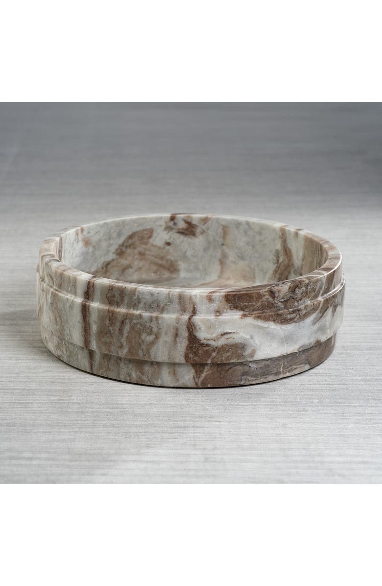 Zodax Altamura Decorative Marble Bowl, Alternate, color, Brown/ Beige