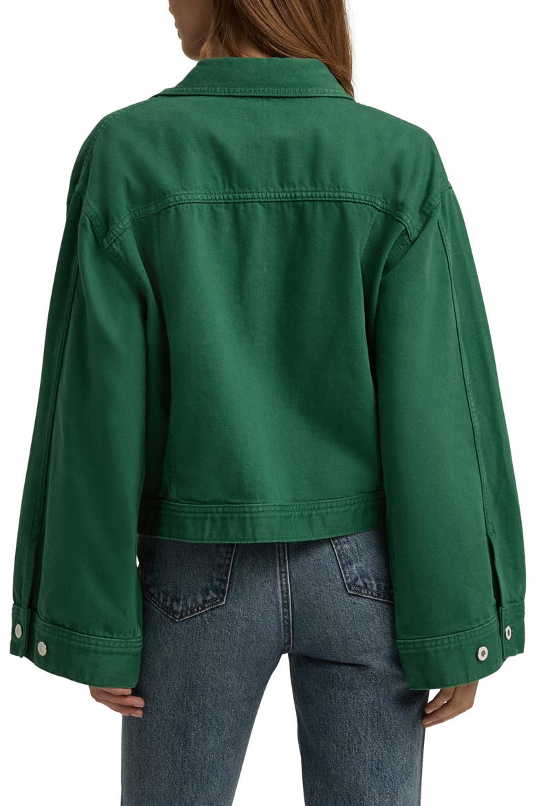 The Oliver Denim Jacket, Alternate, color, EMERALD