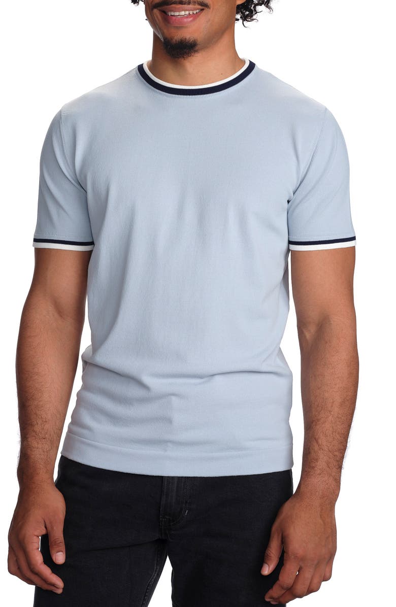 STUDIO GARNET LOS ANGELES Contrast Collar T-Shirt, Main, color,