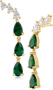 CZ by Kenneth Jay Lane Cubic Zirconia Pear Ear Crawlers