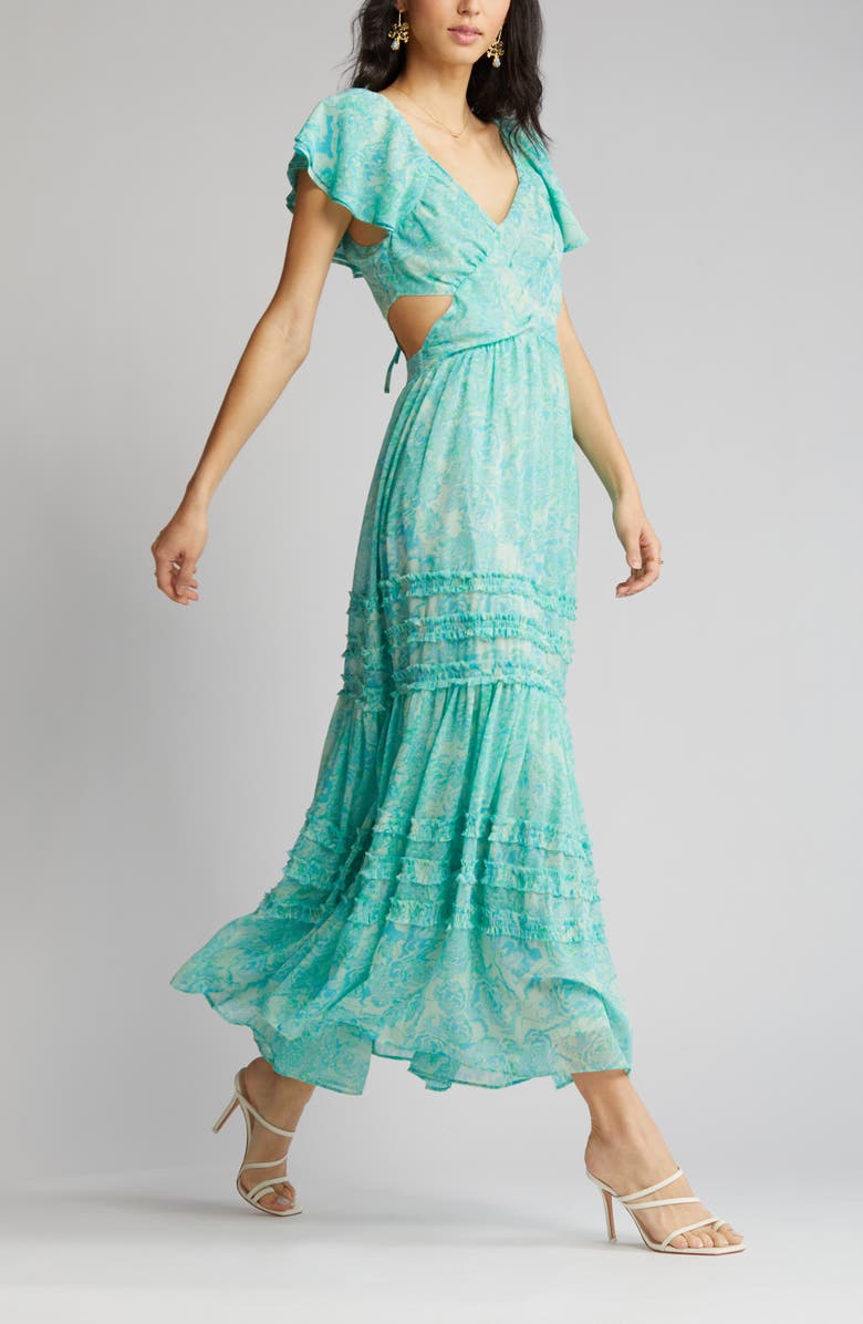 Chelsea28 Cross Front Chiffon Maxi Dress, Alternate, color,