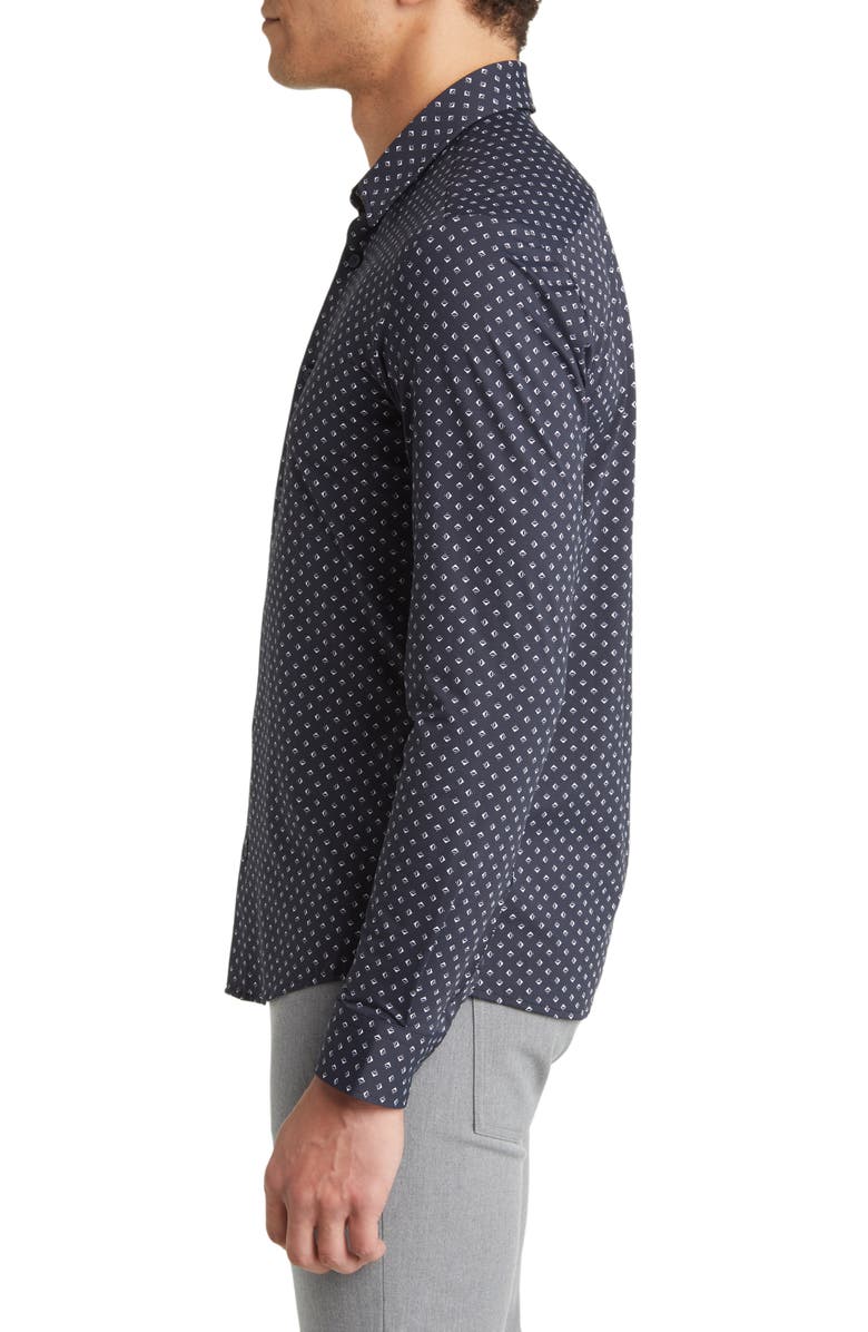 BOSS Roan Kent Stretch Recycled Polyamide Button-Up Shirt, Alternate, color, 