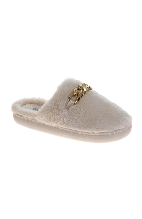 Badgley Mischka Womens Chain Link Slippers