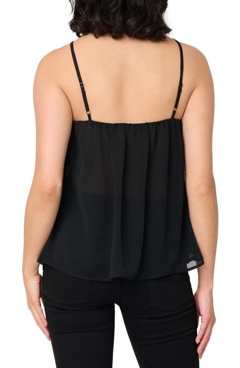 GIBSONLOOK Halter Neck Chiffon Tank Top, Alternate, color, Black