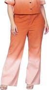 Standards & Practices Ombré Dip Dye Wide Leg Jeans