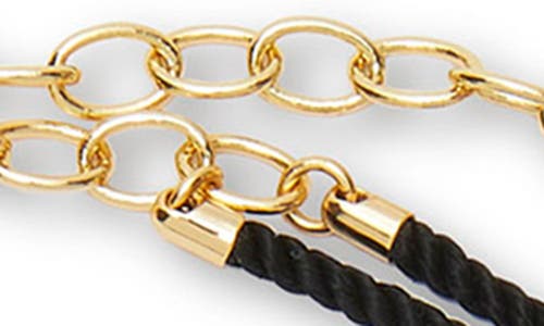 Lele Sadoughi Jet Silk Rope Bow Tassel Neckace In Black