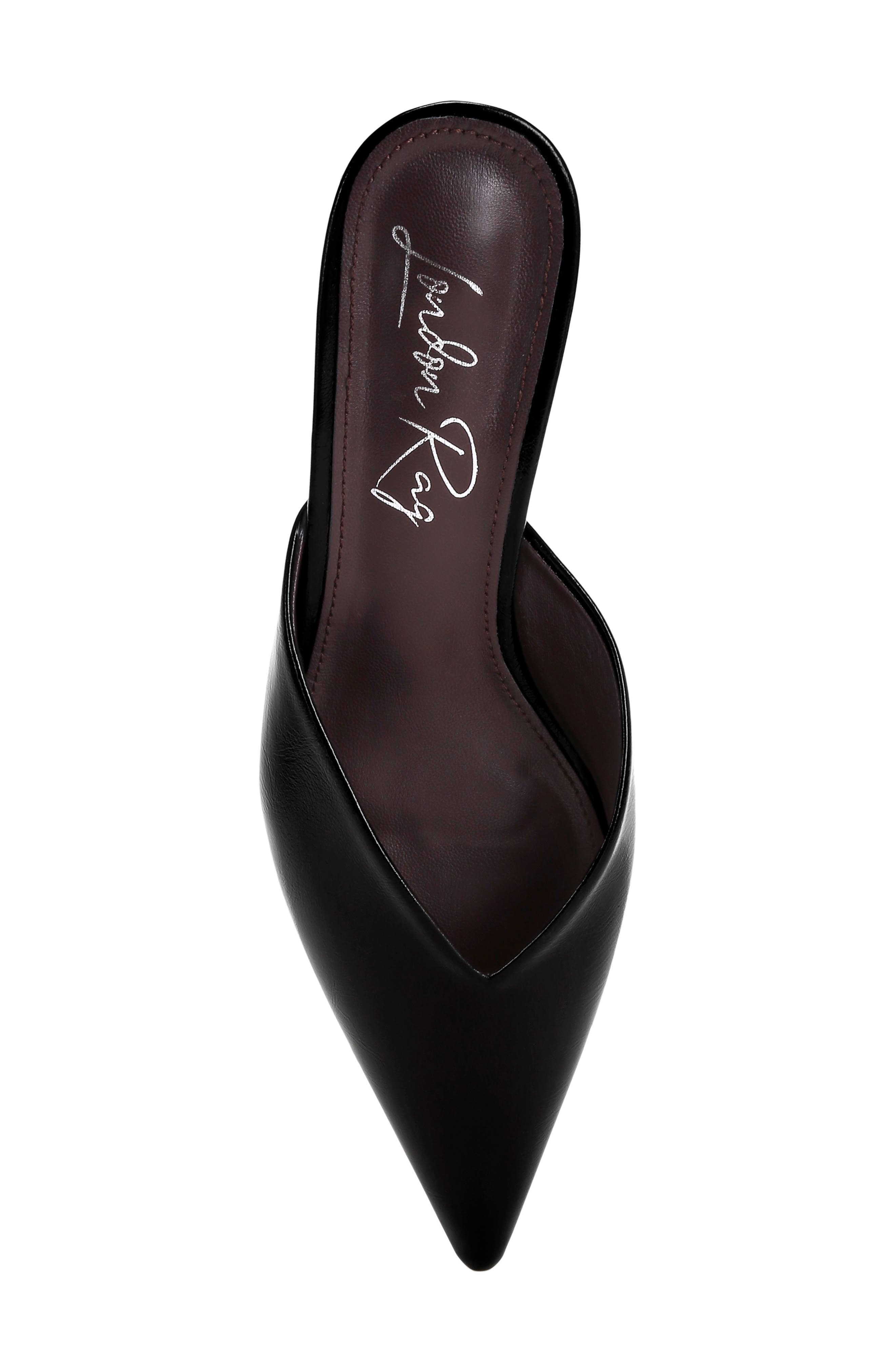 Revasta Faux Leather Pointed Toe Flat, Alternate, color, BLACK