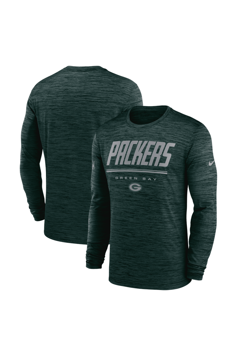 Men's Nike Green Green Bay Packers Sideline Offensive Transition Velocity Dri-FIT Long Sleeve T-Shirt, Main, color, Green