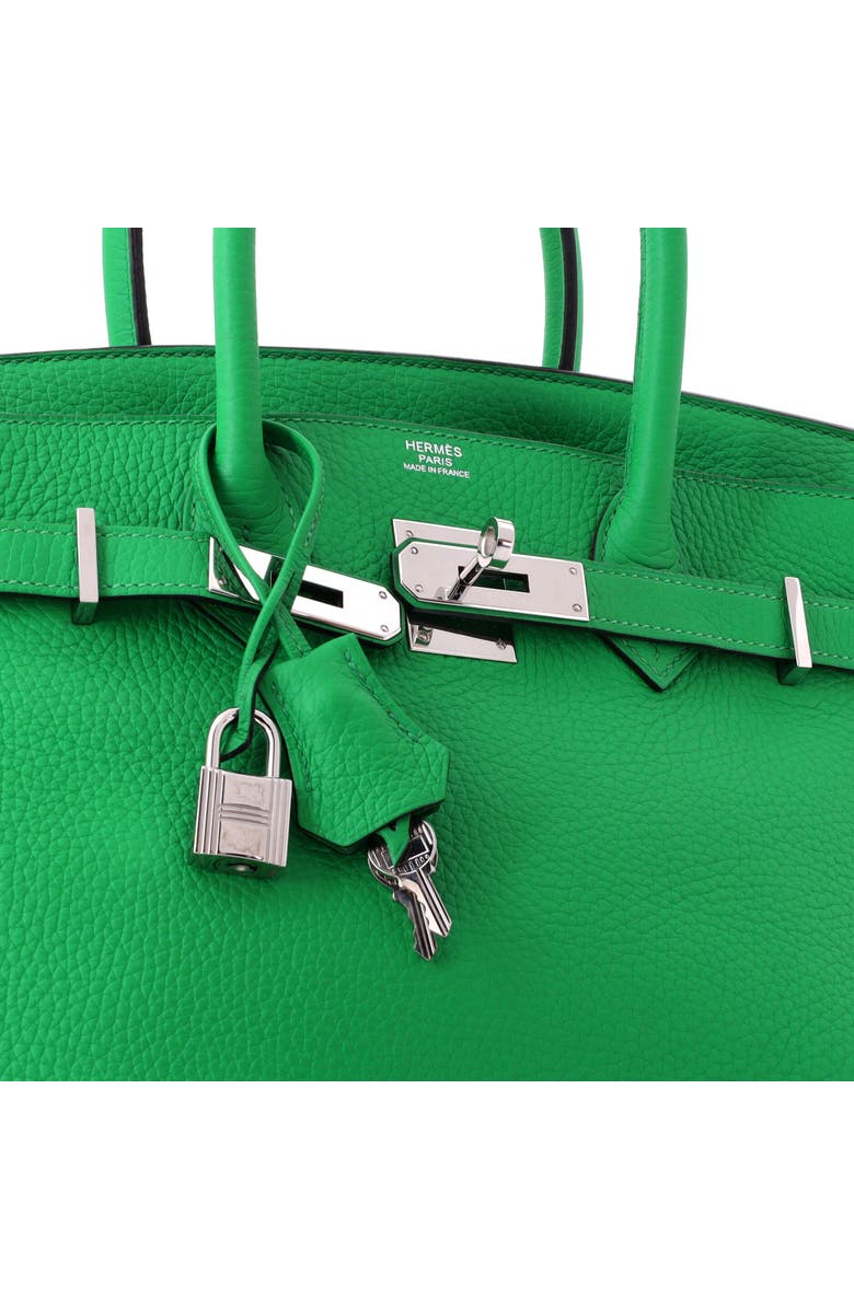 Pre-Owned Hermes Birkin Handbag Green Clemence with Palladium Hardware 30, Alternate, color, Green