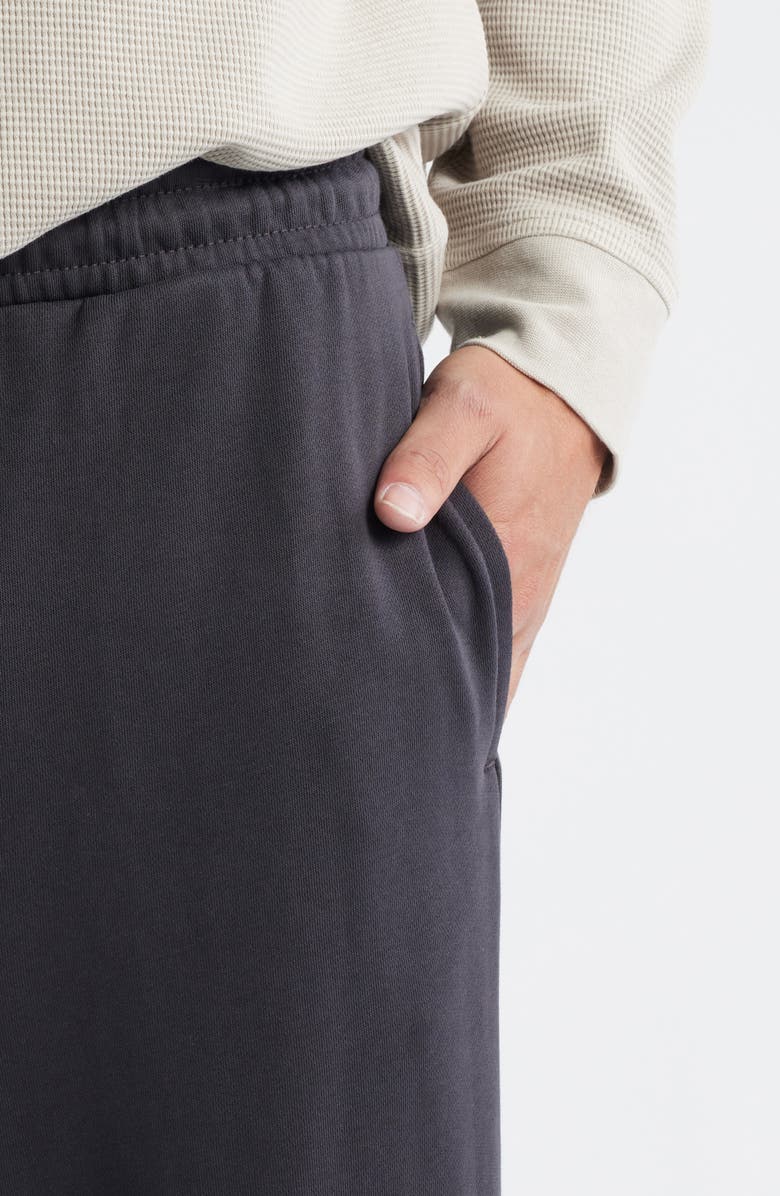 BP. Terry Wide Leg Pants, Alternate, color, Black Faded