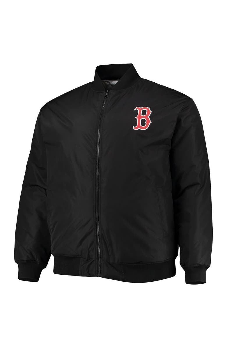 PROFILE Men's White/Black Boston Red Sox Reversible Satin Full-Zip Jacket, Alternate, color, 