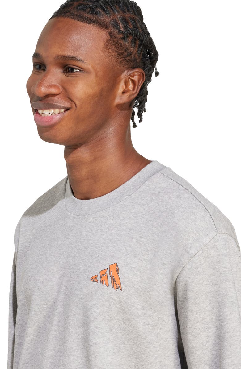 adidas Graphic Hike Sweatshirt, Alternate, color, Medium Grey Heather