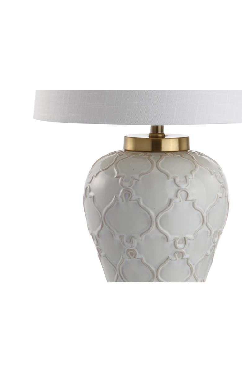 JONATHAN Y Arthur 29" Ceramic LED Table Lamp, Cream, Alternate, color, Cream
