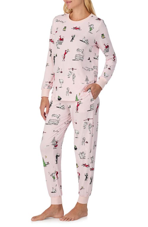 Kate Spade New York Print Pajamas In Pink