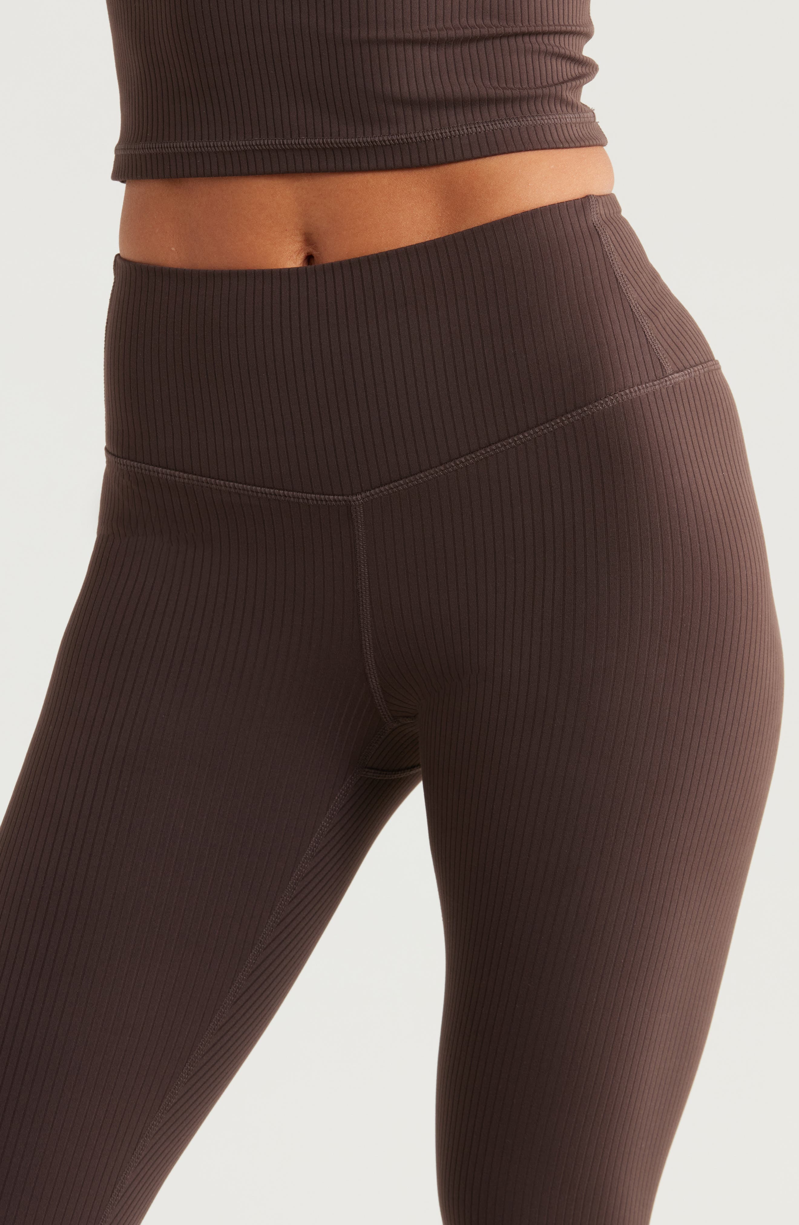 Zella Thrive Rib High Waist 7/8 Leggings (Women) | Nordstrom