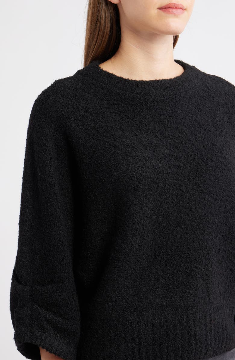 Wit & Wisdom Bouclé Sweater, Alternate, color, Black