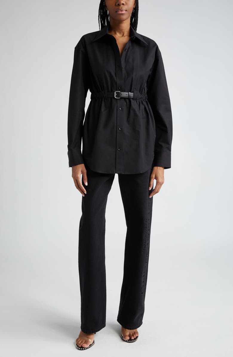 Alexander Wang EZ Slouch Cutout Logo Jeans, Alternate, color, 