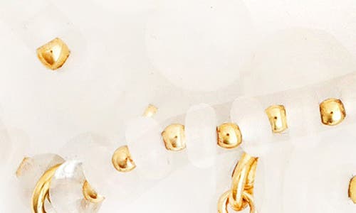 Panacea Quartz Stone Charm Stretch Bracelet In White