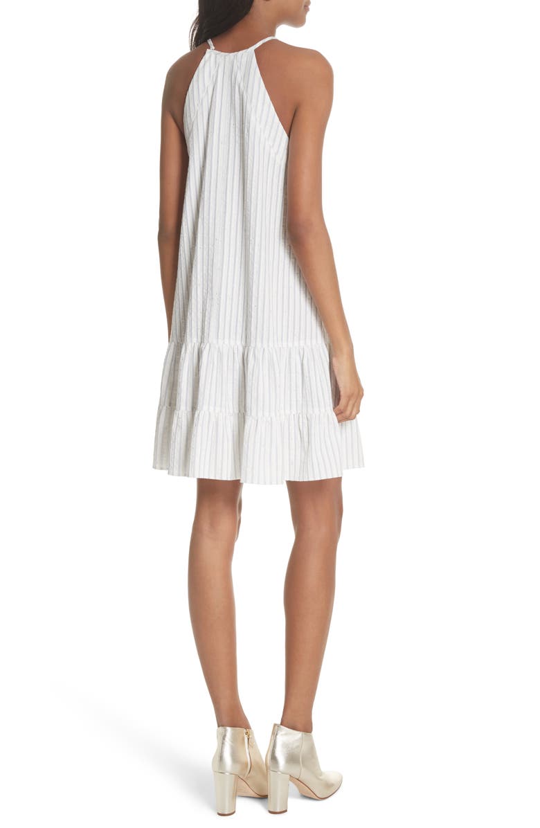 Rebecca Taylor Sleeveless Stripe Tank Dress, Alternate, color, 