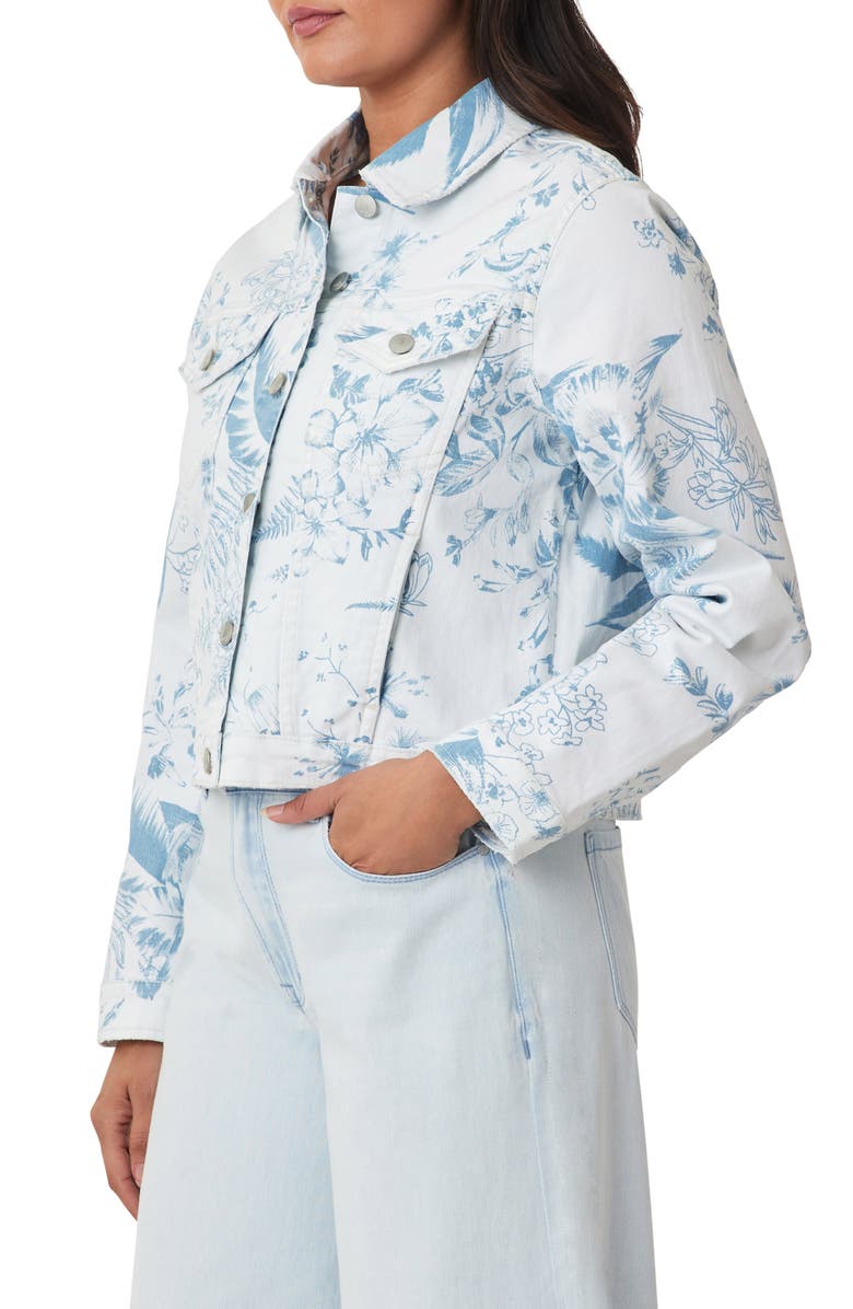 Kensie Forever Denim Jacket, Alternate, color, Tropical Toille