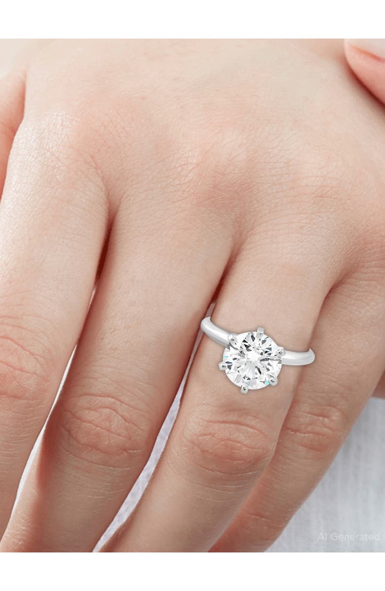 Bliss Diamond Certified 3 Ct Diamond Solitaire Platinum Engagement Ring Lab Grown, Alternate, color, Platinum