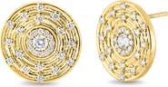 Bony Levy 18K Gold Cleo Natural Diamond Fluted Stud Earrings (Online Trunk Show)