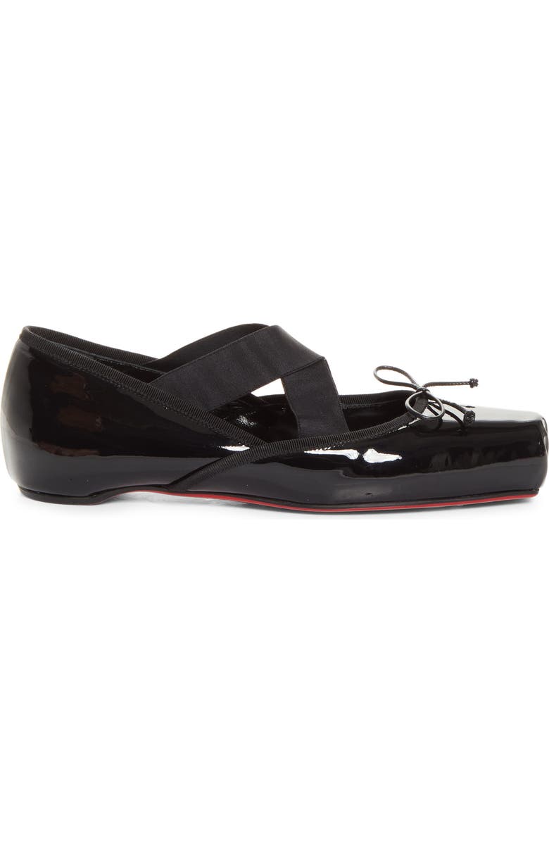 Christian Louboutin Cassiasticina Ballet Flat, Alternate, color, Black/ Black