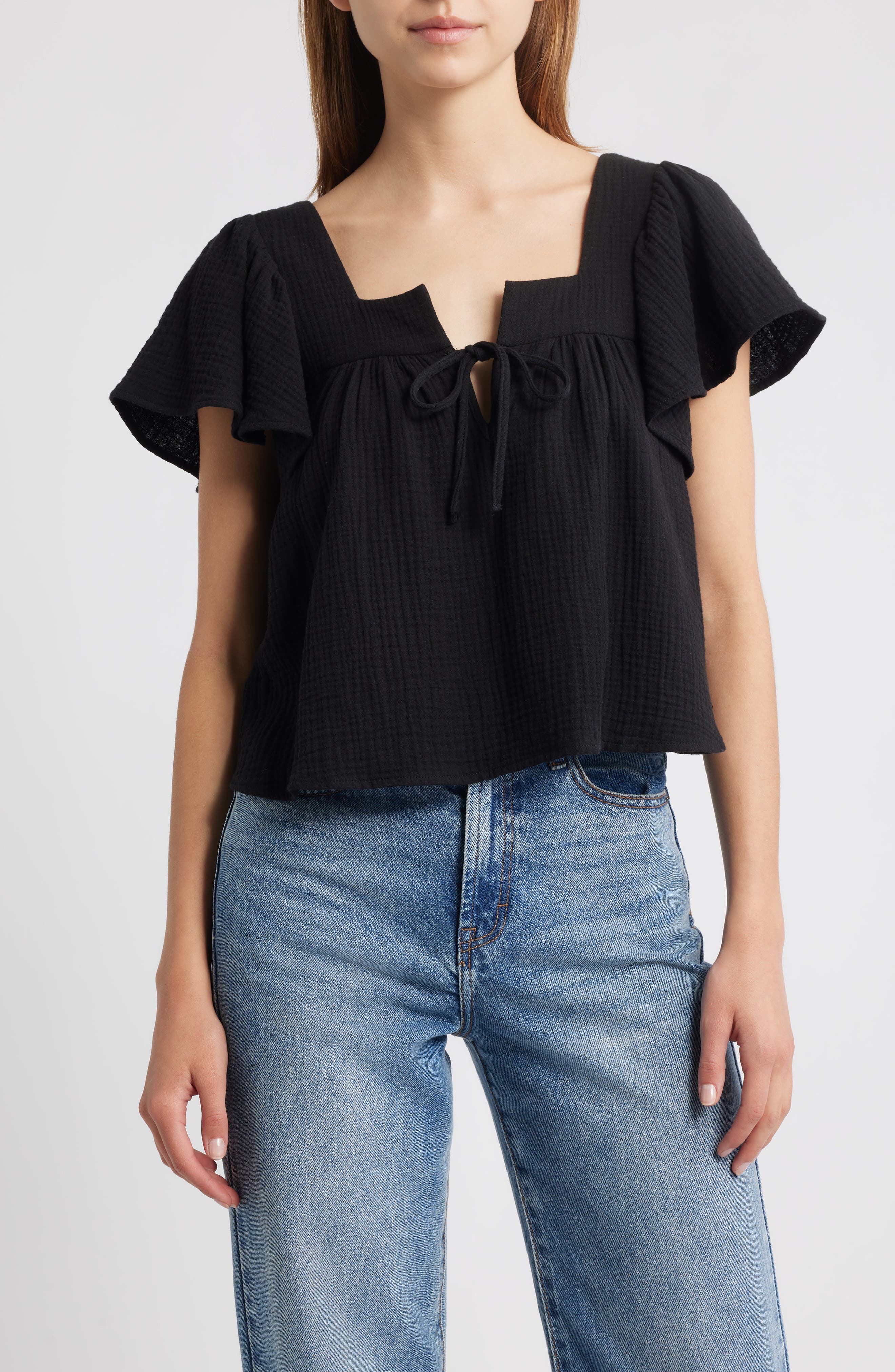 Rails Casie Gauze Crop Top