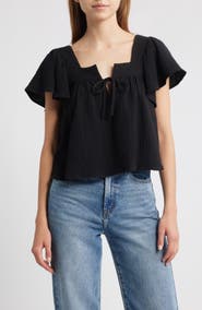 Rails Casie Gauze Crop Top