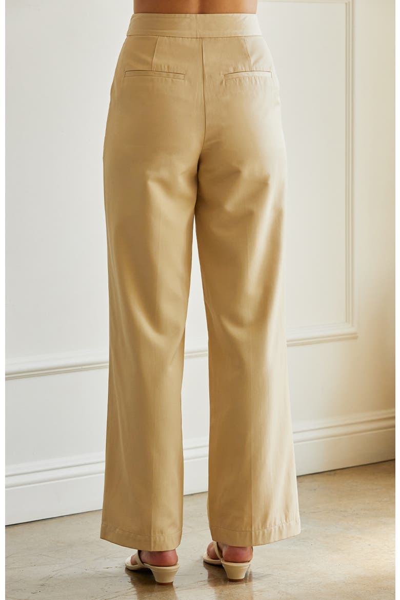 Pleated Trousers, Alternate, color, Custard