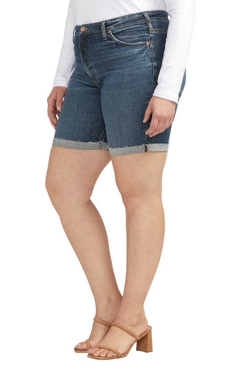 Silver Jeans Co. Sure Thing High Waist Cutoff Denim Shorts, Alternate, color, 