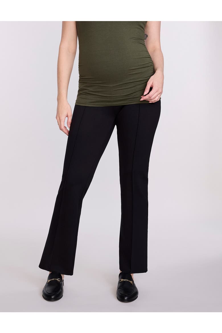 Secret Fit Over the Belly Full Length Ponte Pant, Main, color, Black